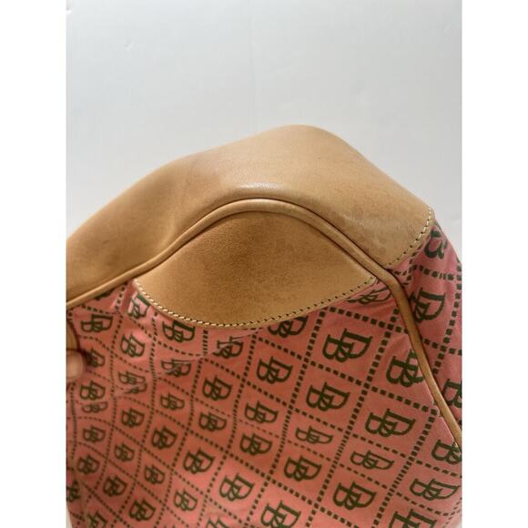 Dooney & Bourke Y2K Vintage Pink Monogram Messenger Shoulder Bag Purse - Picture 10 of 14